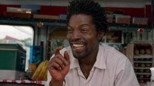 Ghost Dog (Forest Whitaker)'s Haitian friend Raymond (Isaach De Bankolé) in Jom Jarmusch's Ghost Dog: The Way of the Samurai (1999)