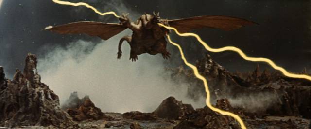 King Ghidorah the space dragon attacks in Ishiro Honda's Invasion of Astro-Monster (1965)