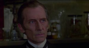 Utterson (Peter Cushing) suspects something is wrong with his acquaintance in Stephen Weeks' I, Monster (1971)