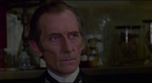 Utterson (Peter Cushing) suspects something is wrong with his acquaintance in Stephen Weeks' I, Monster (1971)