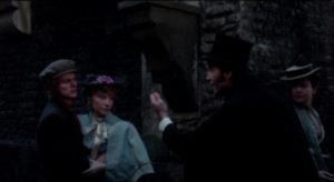 Mr. Blake (Christopher Lee) gets into a nasty street brawl in Stephen Weeks' I, Monster (1971)