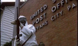 Government authority becomes a threat to ordinary citizens in George A. Romero's The Crazies (1973)