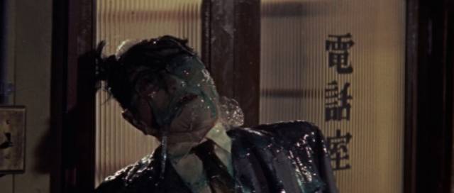 The mutant slime consumes another victim in Ishiro Honda's The H-Man (1958)