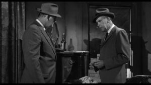 San Francisco cops Al Quine (Emile Meyer) and Fred Asher (Marshall Reed) discover a drug smuggling operation in Don Siegel's The Lineup (1958)