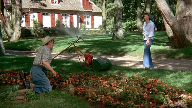 The Bishop (Julien Bertheau) offers his services as gardener - at union rates - in Luis Bunuel's The Discreet Charm of the Bourgeoisie (1972)