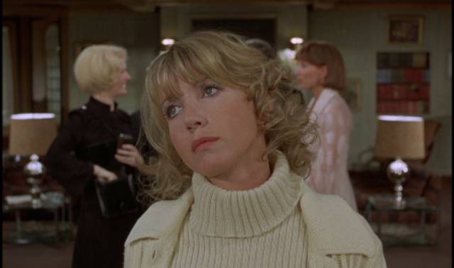 Florence (Bulle Ogier) really just wants a drink in Luis Bunuel's The Discreet Charm of the Bourgeoisie (1972)