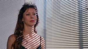 Architect Carolyn Page (Jenny Agutter) is haunted in "Ken Barnett's" Dark Tower (1989)