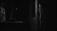 The Gamin (Adrienne Barrett) is trapped in a noirish cycle of violence in a city of perpetual night in John Parker's Dementia (1953)