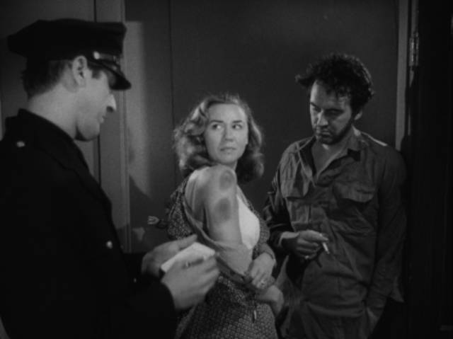 Violence permeates the Gamin (Adrienne Barrett)'s world in John Parker's Dementia (1953)