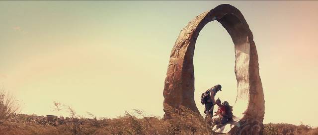 Ben (Jeremy Gardner) and Mickey (Adam Cronheim) wander aimlessly in Jeremy Gardner's The Battery (2012)