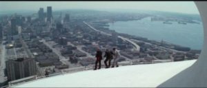Violent death atop an icon of America's future in Alan J. Pakula's The Parallax View (1974)