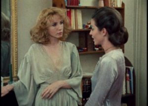 Camille (Bulle Ogier) and Sophie (Marie-France Pisier) compete for the affections of widower Olivier (Barbet Schroeder) in Jacques Rivette's Celine and Julie Go Boating (1974)