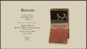 Boxeurs (1896-98), one of Georges Méliès's films rediscovered in flipbooks