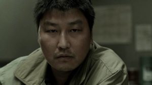 Inspector Park Doo-man (Song Kang-ho)'s confidence is irreparably damaged by the case in Bong Joon-ho's Memories of Murder (2003)