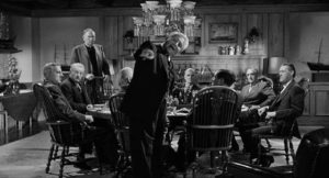 Frank Skeffington (Spencer Tracy) confronts the patriarchs in their exclusive lair in John Ford's The Last Hurrah (1958)