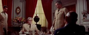 An aging Marty Maher (Tyrone Power) has lunch with the President in John Ford's The Long Gray Line (1955)
