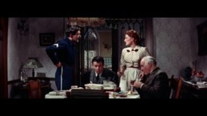 Marty Maher (Tyrone Power) amid his gratingly fractious family in John Ford's The Long Gray Line (1955)