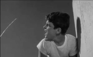 An exhausted boy yells in helplessness against the forces which threaten to steal his life in Frank Perry's Ladybug Ladybug (1965)