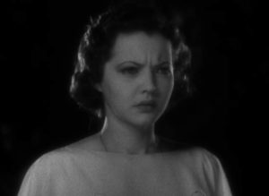 ... and Joan (Sylvia Sidney) immediately senses trouble in Dorothy Arzner's Merrily We Go to Hell (1932)