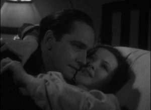 Joan (Sylvia Sidney) and Jerry (Frederic March) reunited, with the future uncertain in Dorothy Arzner's Merrily We Go to Hell (1932)