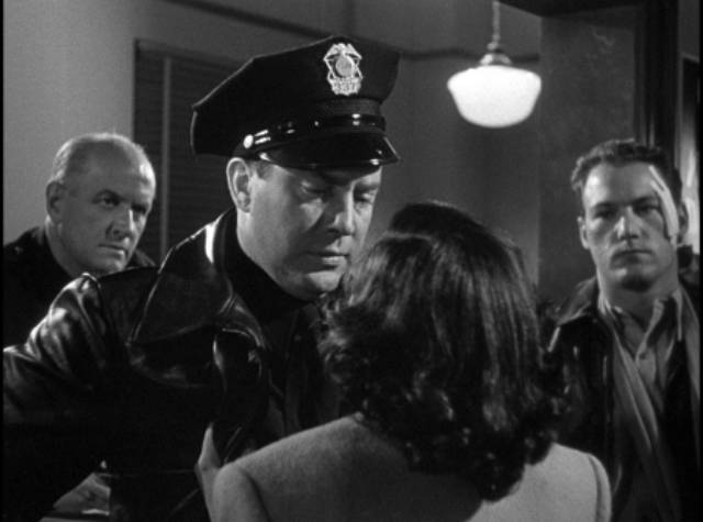 Officer Dan Purvis (Edmond O'Brien) has no empathy for anyone who breaches the law, not even a naive teenager in Gordon Douglas's Between Midnight and Dawn (1950)