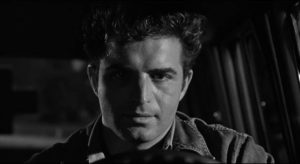 Vince Ryker (Vince Edwards) escapes prison thinking he's going to be rich in Irving Lerner's City of Fear (1959)