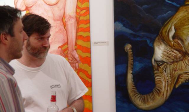 Dave at the 2004 opening of my friend Gord Wilding's show at Artspace