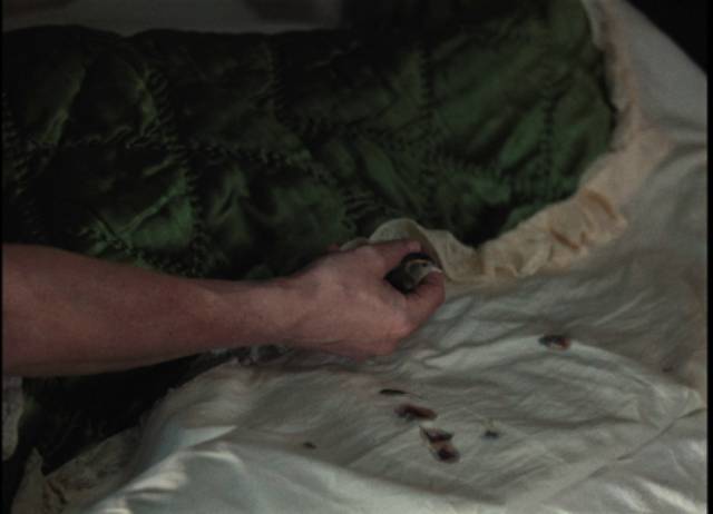 The unseen Alexei grasps a small bird at the moment of apparent death in Andrei Tarkovsky's Mirror (1975)