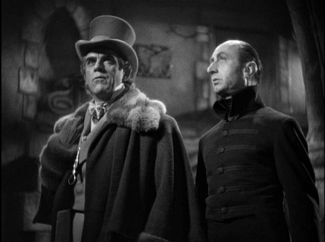 Good brother Anton (Boris Karloff) returns to the ancestral home in Roy William Neill's The Black Room (1935)