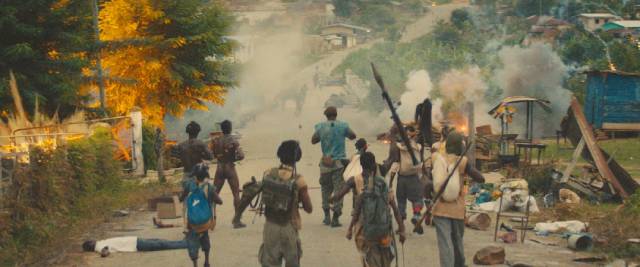The Commandant (Idris Elba) leads his troops into battle in Cary Joji Fukunaga’s Beasts of No Nation (2015)