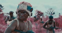 Agu (Abraham Attah) hallucinates as he goes into battle in Cary Joji Fukunaga’s Beasts of No Nation (2015)