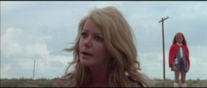 Nicky (Ahna Capri) doesn't want to return to the creepy small town in Bernard McEveety's The Brotherhood of Satan (1970)