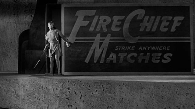 Scott Carey (Grant Williams) makes a new home in the basement in Jack Arnold's The Incredible Shrinking Man (1957)
