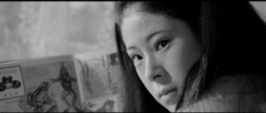 Sayuri is greeted by her hostile sister Tamami (Mayumi Takahashi) in Noriaki Yuasa’s The Snake Girl and the Silver-Haired Witch (1968)