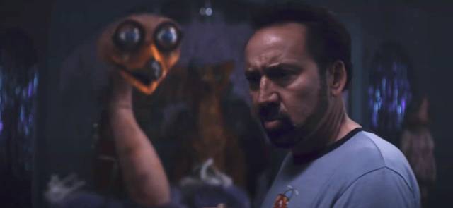 Nic Cage wonders what the hell he's doing in Kevin Lewis's Willy's Wonderland (2021)