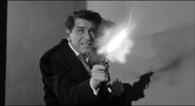 Eddie Rico (Richard Conte) is finally forced to fight back in Phil Karlson's The Brothers Rico (1957)