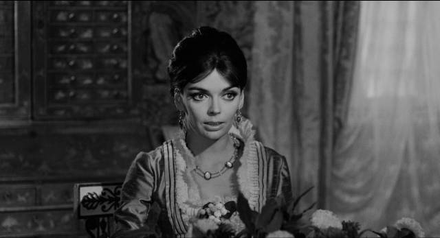 Harriet Montebruno (Barbara Steele) is haunted by a malevolent ancestor in Camillo Mastrocinque’s An Angel for Satan (1966)