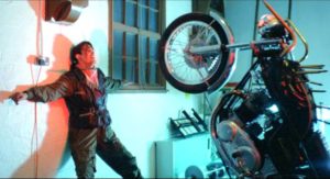 A possessed bike seeks human blood in Dirk Campbell's I Bought a Vampire Motorcycle (1990)