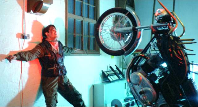 A possessed bike seeks human blood in Dirk Campbell's I Bought a Vampire Motorcycle (1990)