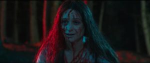 Enid Baines (Niamh Algar) loses the ability to distinguish fantasy from reality in Prana Bailey-Bond's Censor (2021)