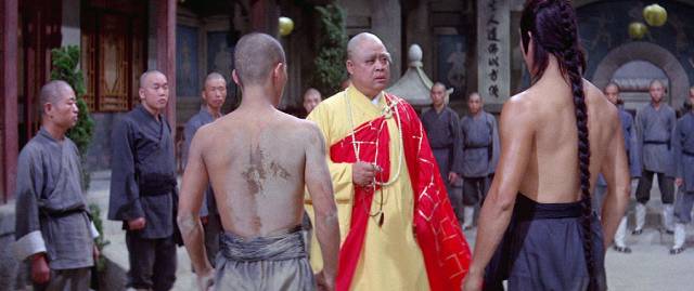 The Abbott rejects Prince Yong Zhen Carter Wong) in Joseph Kuo's Return of the 18 Bronzemen (1976)