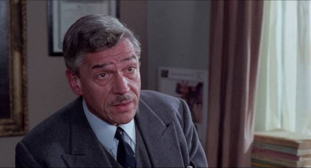 The Accountant (Paul Scofield) is bound by bourgeois propriety from dealing forcefully with Bartleby (John McEnergy) in Anthony Friedmann's 1970 adaptation of Herman Melville's story