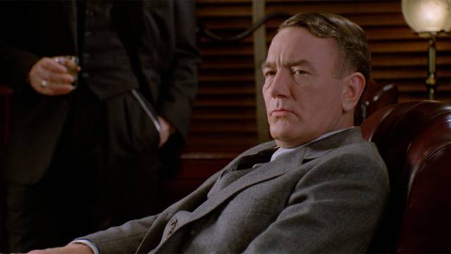 Irish mob boss Leo O'Bannon (Albert Finney) runs the town in the Coen Brothers' Miller's Crossing (1990)