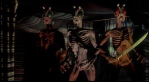 Demons conjured by a sorceress attack in Sam Wanamaker's Sinbad and the Eye of the Tiger (1977)