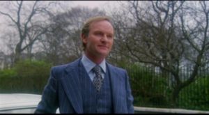 Teddy (Julian Glover) has the smug certainty of a man who knows no one will believe his wife in Gerry O'Hara's The Brute (1977)