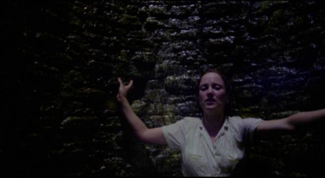 Someone tries to end the investigation by throwing Cordelia Gray (Pippa Guard) down a well in Chris Petit's An Unsuitable Job for a Woman (1982)