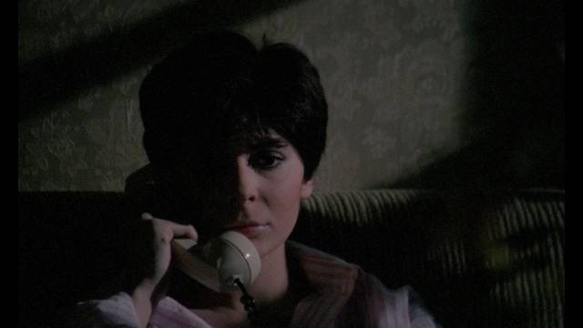 Student Christiana Marelli (Mariangela D'Abbraccio) gets threatening phone calls in Camillo Teti’s The Killer is Still Among Us (1986)