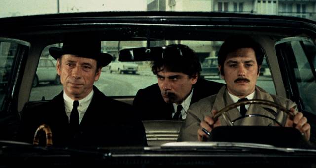 Corey (Alain Delon), Jansen (Yves Montand) and Vogel (Gian Maria Volontè) each bring different skills to the job in Jean-Pierre Melville's Le cercle rouge (1970)