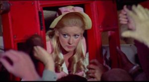 Nellie Winters (Anne Randall) arrives in town naively thinking she has work as a waitress in Budd Boetticher's A Time for Dying (1969)
