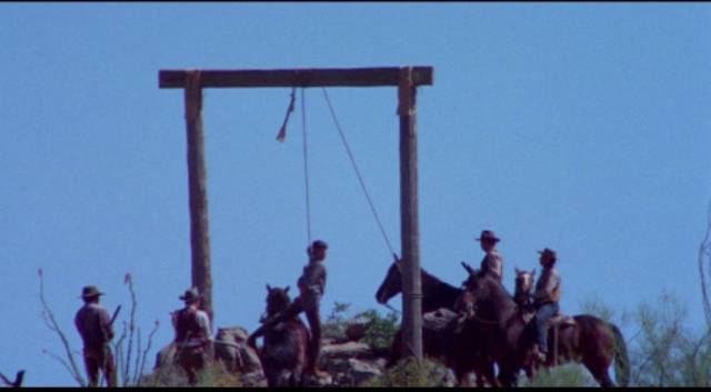 The sentence on Sonny (Terry Murphy) is carried out immediately in Budd Boetticher's A Time for Dying (1969)